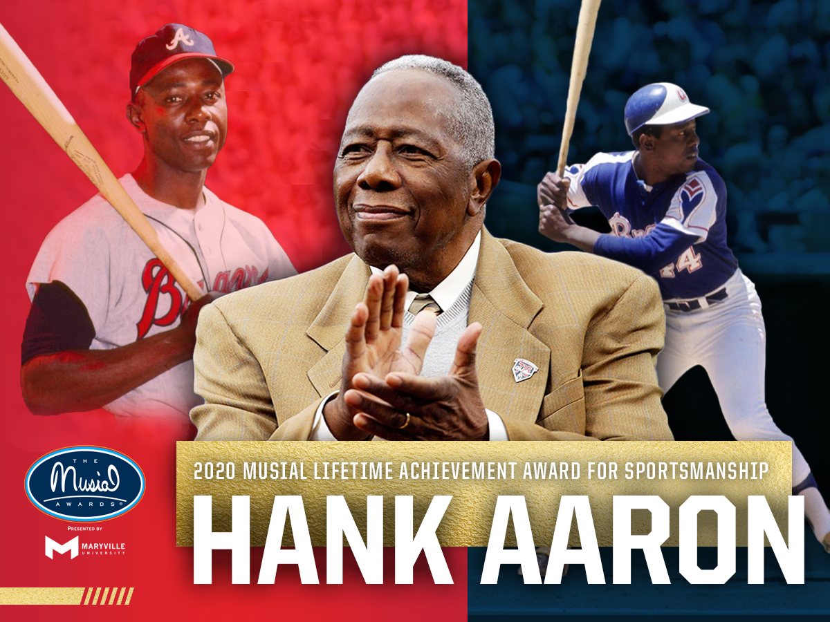 Hank Aaron To Receive The 2020 Stan Musial Lifetime Achievement Award